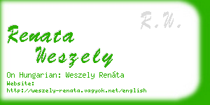 renata weszely business card
