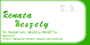 renata weszely business card